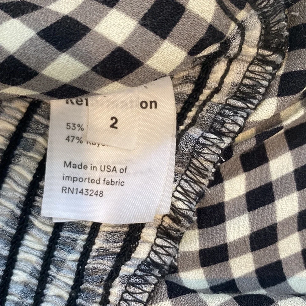 Reformation Checkered Babydoll Top - Picture 6 of 6